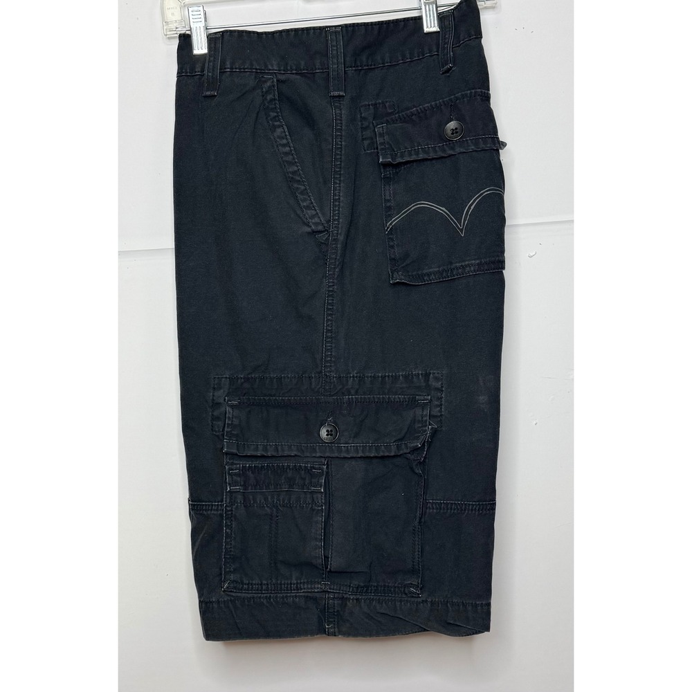 Levi's Cargo Shorts Men 40 Black Cotton Utility Multi Pocket Y2K Skatercore 90's